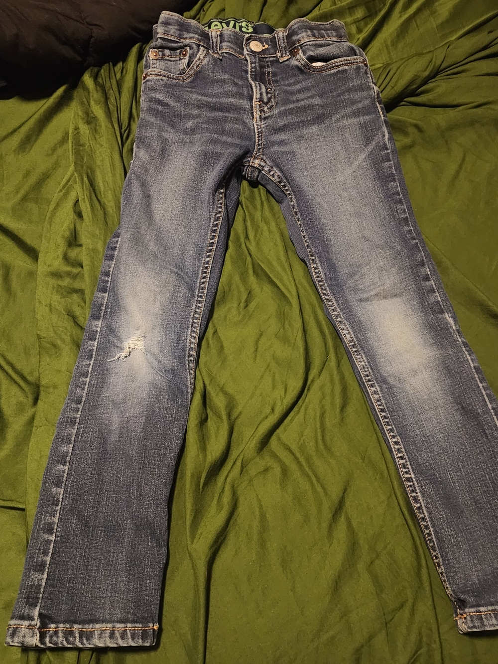 Levi's Girls Blue Faded Distressed Jeans